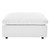 Commix Down Filled Overstuffed Vegan Leather Ottoman EEI-4695-WHI