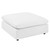 Commix Down Filled Overstuffed Vegan Leather Ottoman EEI-4695-WHI