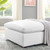 Commix Down Filled Overstuffed Vegan Leather Ottoman EEI-4695-WHI