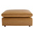 Commix Down Filled Overstuffed Vegan Leather Ottoman EEI-4695-TAN