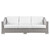 Conway Outdoor Patio Wicker Rattan Sofa EEI-4842-LGR-WHI