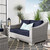 Conway Outdoor Patio Wicker Rattan Loveseat EEI-4841-LGR-NAV