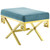 Rove Velvet Performance Velvet Bench EEI-2879-GLD-SEA