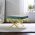 Rove Velvet Performance Velvet Bench EEI-2879-GLD-SEA