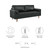 Valour Leather Sofa EEI-4633-BLK