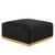 Conjure Channel Tufted Performance Velvet Ottoman EEI-5507-GLD-BLK