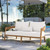 Brisbane Teak Wood Outdoor Patio Loveseat EEI-5601-NAT-WHI