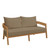 Brisbane Teak Wood Outdoor Patio Loveseat EEI-5601-NAT-LBR