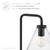 Element Transparent Glass Glass and Metal Floor Lamp EEI-5618-BLK