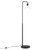 Element Transparent Glass Glass and Metal Floor Lamp EEI-5618-BLK