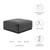 Conjure Channel Tufted Performance Velvet Ottoman EEI-5500-BLK-GRY