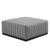 Conjure Channel Tufted Upholstered Fabric Ottoman EEI-5501-BLK-LGR