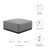 Conjure Channel Tufted Upholstered Fabric Ottoman EEI-5501-BLK-LGR