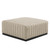 Conjure Channel Tufted Upholstered Fabric Ottoman EEI-5501-BLK-BEI