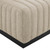 Conjure Channel Tufted Upholstered Fabric Ottoman EEI-5501-BLK-BEI