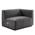 Conjure Channel Tufted Performance Velvet Loveseat EEI-5764-BLK-GRY