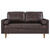 Valour Leather Loveseat EEI-5870-BRN