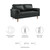 Valour Leather Loveseat EEI-5870-BLK