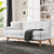 Engage Left-Arm Upholstered Fabric Loveseat EEI-1795-WHI