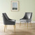 Discern Upholstered Performance Velvet Dining Chair Set of 2 EEI-4148-GRY