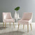 Discern Upholstered Performance Velvet Dining Chair Set of 2 EEI-4148-PNK