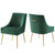 Discern Upholstered Performance Velvet Dining Chair Set of 2 EEI-4148-GRN