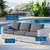 Convene Outdoor Patio Sofa EEI-4305-LGR-CHA