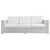 Convene Outdoor Patio Sofa EEI-4305-LGR-WHI