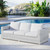 Convene Outdoor Patio Sofa EEI-4305-LGR-WHI