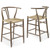 Amish Wood Counter Stool Set of 2 EEI-4165-GRY