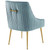 Discern Pleated Back Upholstered Performance Velvet Dining Chair Set of 2 EEI-4149-LBU
