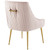 Discern Pleated Back Upholstered Performance Velvet Dining Chair Set of 2 EEI-4149-PNK