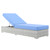 Convene Outdoor Patio Chaise EEI-4307-LGR-LBU