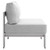 Shore Sunbrella® Fabric Aluminum Outdoor Patio Armless Chair EEI-4227-SLV-GRY