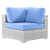 Convene Outdoor Patio Corner Chair EEI-4296-LGR-LBU