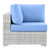 Convene Outdoor Patio Corner Chair EEI-4296-LGR-LBU