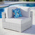 Convene Outdoor Patio Corner Chair EEI-4296-LGR-WHI