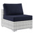 Convene Outdoor Patio Armless Chair EEI-4298-LGR-NAV
