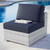 Convene Outdoor Patio Armless Chair EEI-4298-LGR-NAV