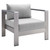 Shore Sunbrella® Fabric Outdoor Patio Aluminum 9 Piece Sectional Sofa Set EEI-4320-SLV-GRY-SET