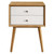 Ember Wood Nightstand With USB Ports EEI-4343-NAT-WHI