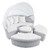 Scottsdale Canopy Outdoor Patio Daybed EEI-4442-LGR-WHI