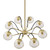 Hanna 8-Light Chandelier EEI-5307-CLR-GLD