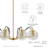 Hanna 8-Light Chandelier EEI-5307-CLR-GLD