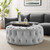 Amour Tufted Button Large Round Performance Velvet Ottoman EEI-5469-LGR