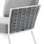 Stance Outdoor Patio Aluminum Right-Facing Armchair EEI-5566-WHI-GRY