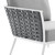 Stance Outdoor Patio Aluminum Left-Facing Armchair EEI-5565-WHI-GRY