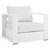 Tahoe Outdoor Patio Powder-Coated Aluminum 2-Piece Armchair Set EEI-5751-WHI-WHI