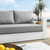 Tahoe Outdoor Patio Powder-Coated Aluminum Sofa EEI-5676-WHI-GRY