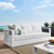 Tahoe Outdoor Patio Powder-Coated Aluminum Sofa EEI-5676-WHI-WHI